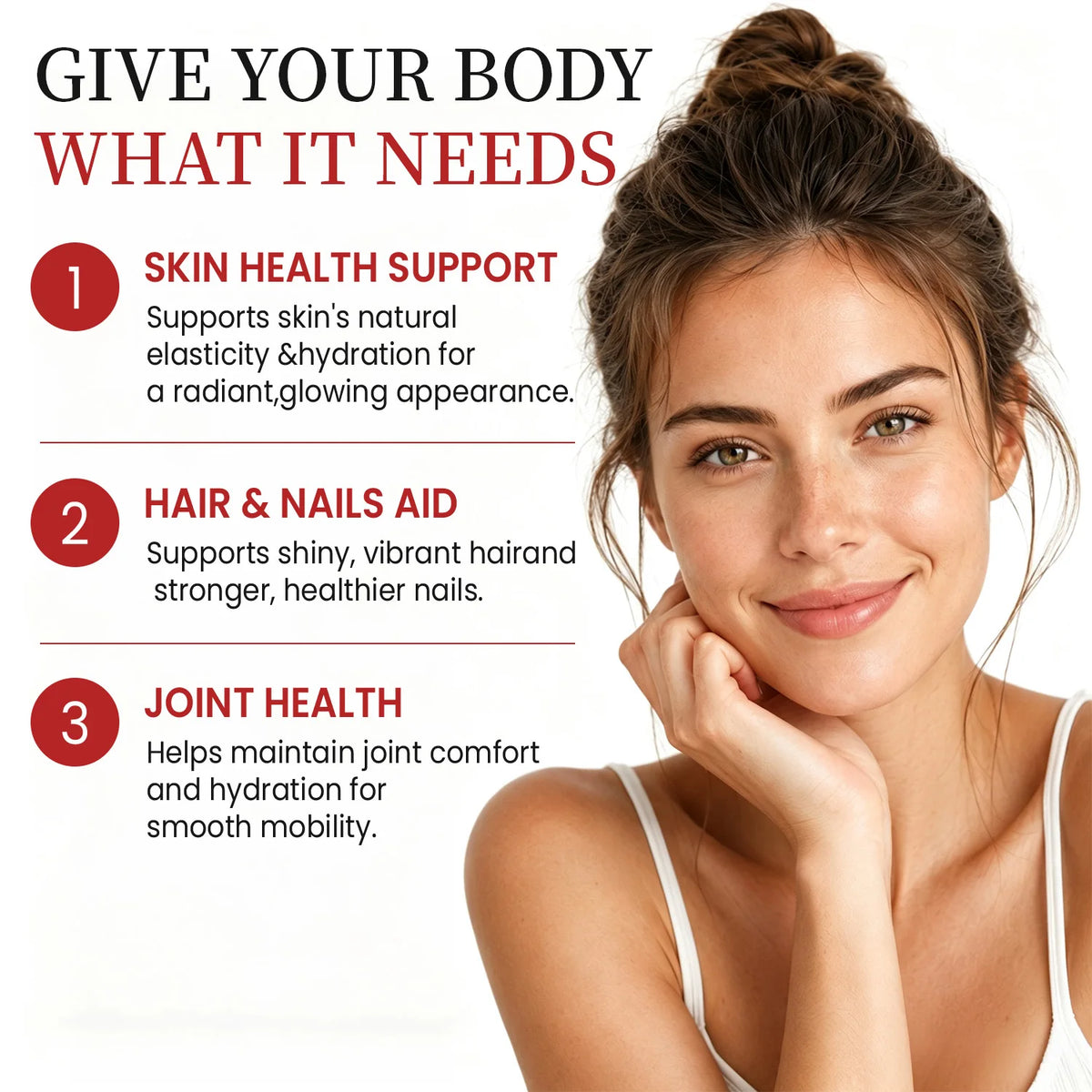 Multi Collagen Peptides Capsules Type I II III V X Supports Healthy Skin Nail And Hair Condition Daily Body Wellness Supplement