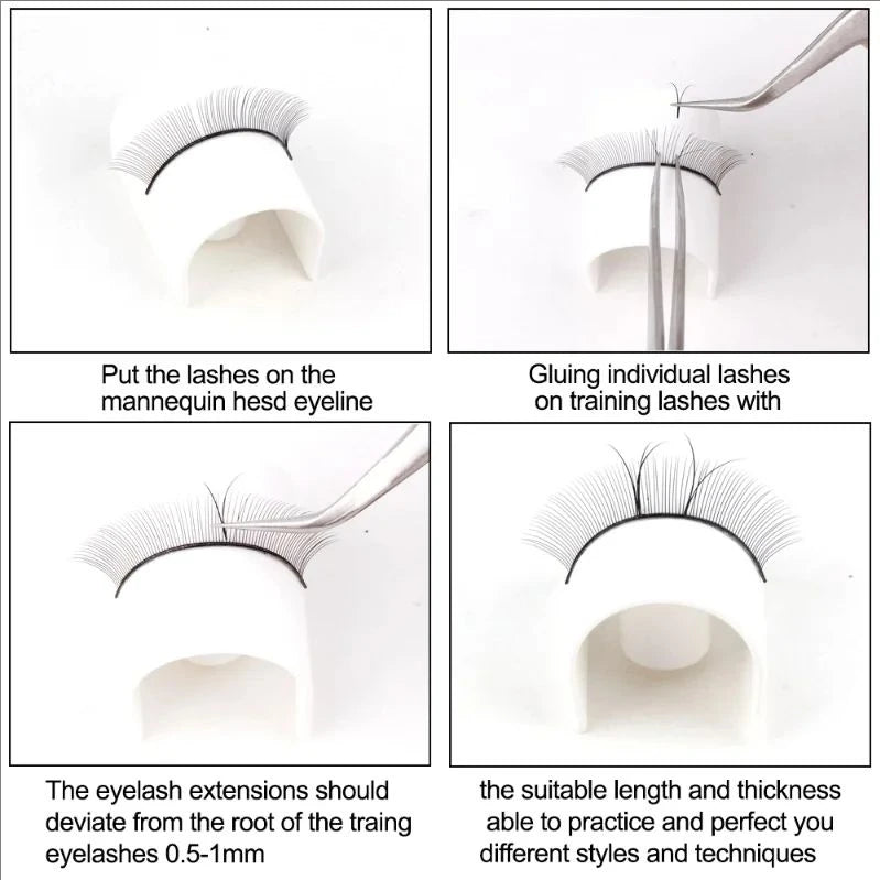 MJ 5/10/15/20Boxes Training Lashes Beginner False Eyelashes Practice Mink Lashes Strip Individual Lashes Eyelash Extension Tools