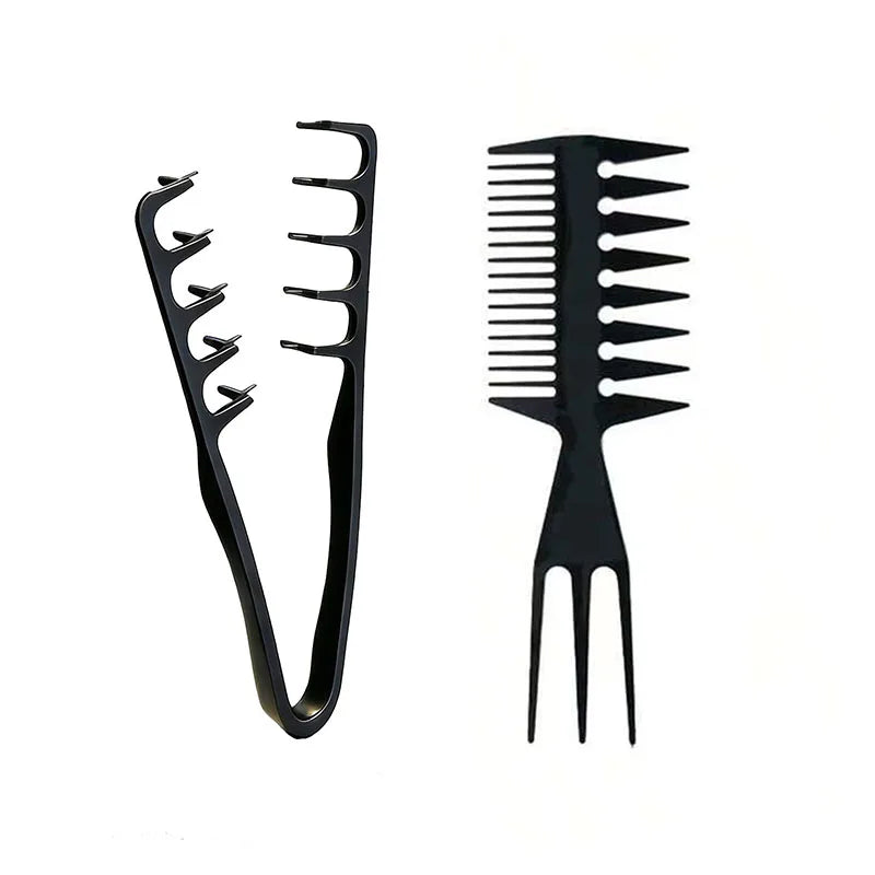 Men'S Salon Hair Styling Comb Set, Including a Wide-Tooth Comb for Textured Hairstyles, a Comb for Pompadour Styles, a Styling C