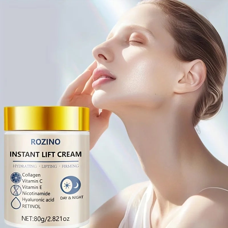ROZINO Instant Collagen & Niacinamide Cream | 5-Second Lift & Tightening, Moisturizer for Dark Circles, Puffiness, Sensitive Eyes, All Skin Types, Instant Firming, Deep Hydration