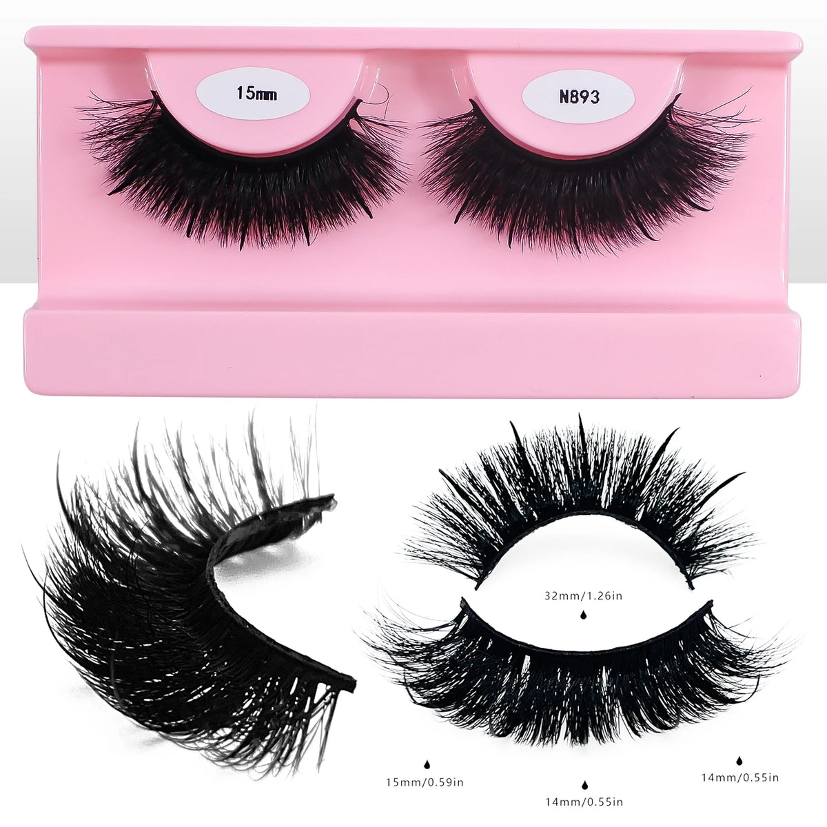 Wet Spike Lashes That Look Like Eyelash Extensions Dramatic Faux Mink Strip Lashes Makeup False Eyelashes Supplies
