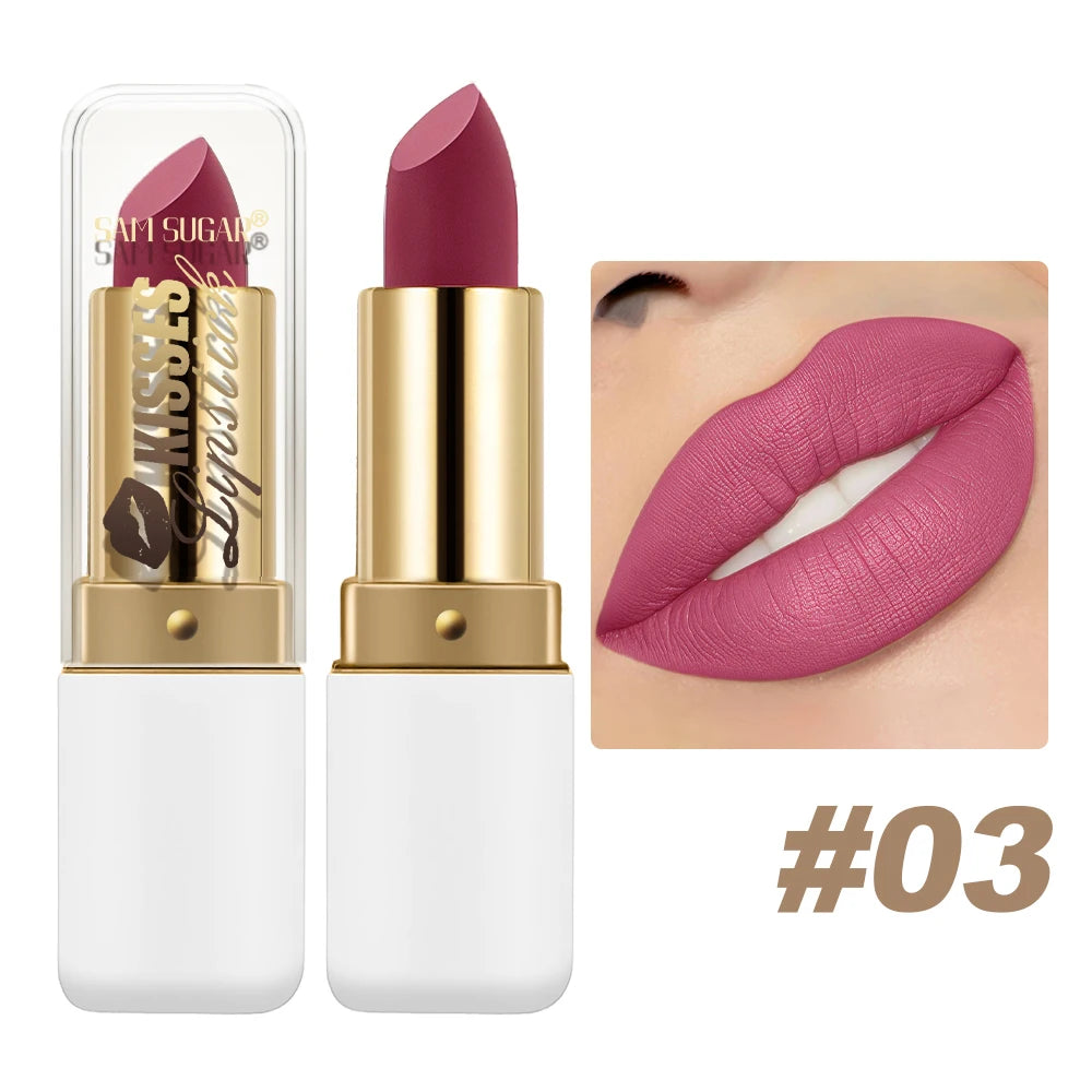 Pearlescent Metallic Lipstick Waterproof Long Lasting Moisturizing Matte Velvet Diamond Lip Gloss