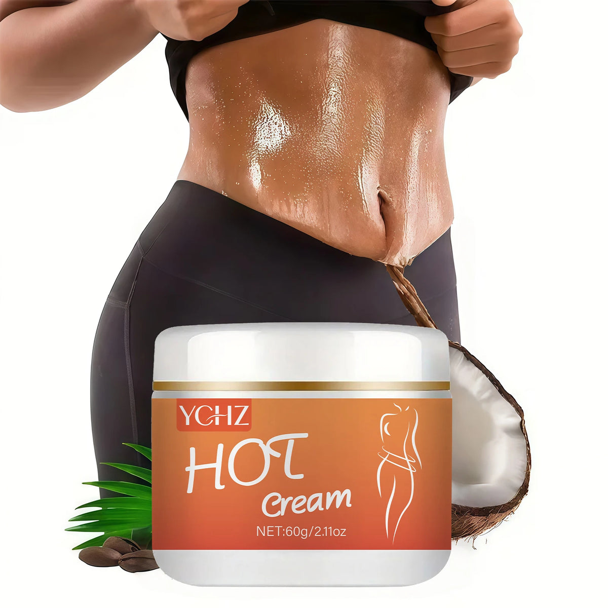 Firming Body Cream 60G/2.11Oz, Tightens the Abdomen, Waist, Arms, Legs, and Other Body Areas The Texture Is Light and Easy to Apply, Non-Greasy, Suitable for All Skin Types, and Hypoallergenic Formula.