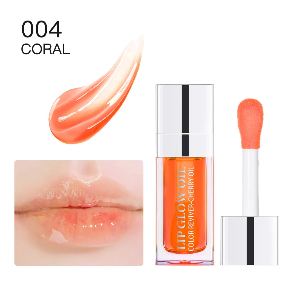 Hot Clear 6ml Crystal Jelly Moisturizing Lip Oil Plumping Lip Gloss Sexy Plump Lip Glow Oil Tinted Lip Plumper Lips Makeup