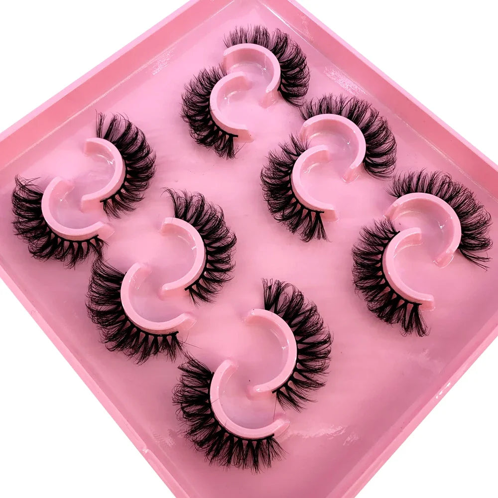 Cat Eye Lashes Realistic Messy Mink Eyelashes Natural long Full Strip Lashes Winged End Eye Elongated Fake Lashes Soft Eyelashes