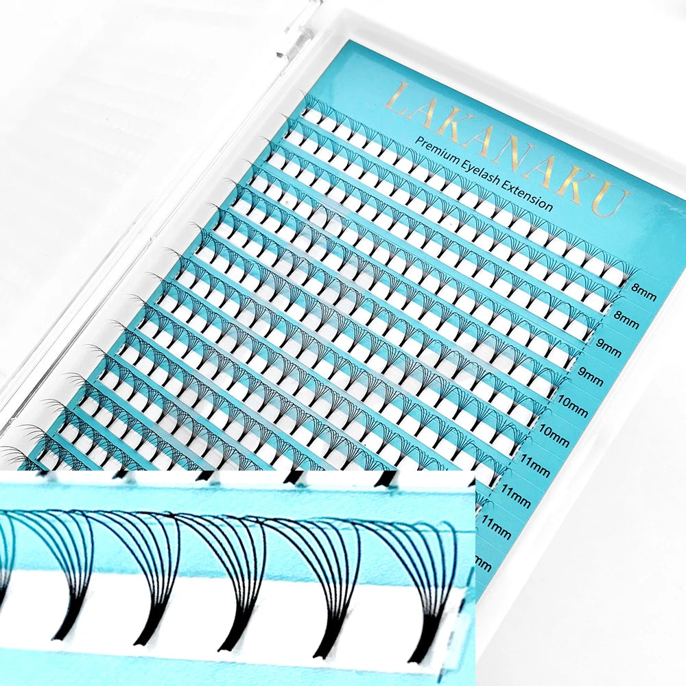 Lakanaku 320 Fans Premade Volume Fans 3D 4D 5D 6D Soft Cashmere Matte Eyelashes Large Capacity Cilios Individual Lash Extension