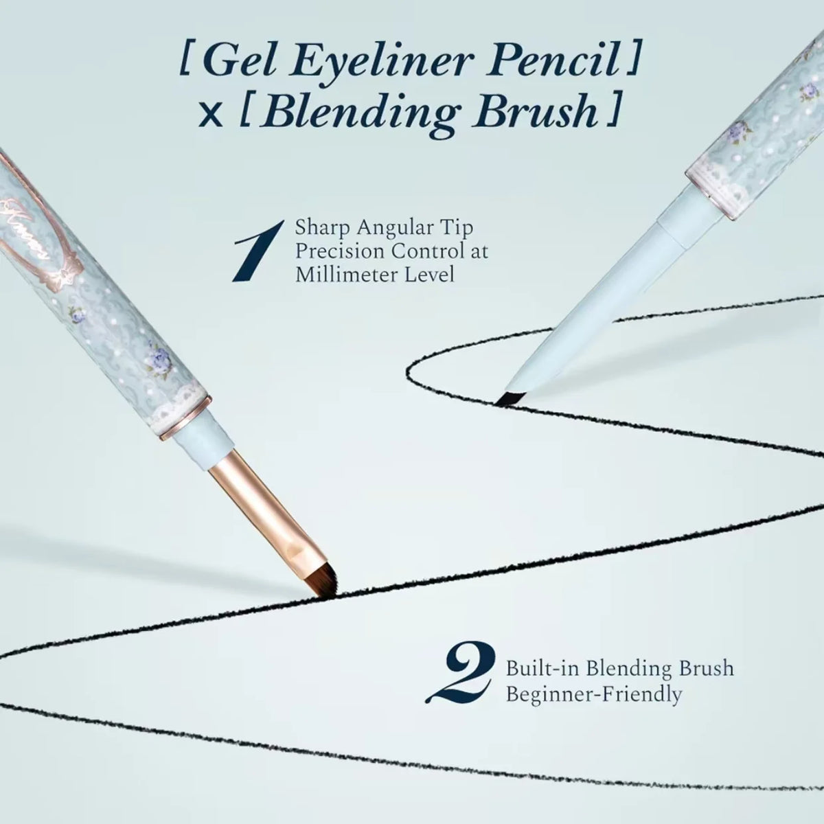 Flower Knows Bunny Garden Smooth Long-Lasting Waterproof Gel Eyeliner Pencil - Smudge-Proof Natural Daily Makeup for Eyes