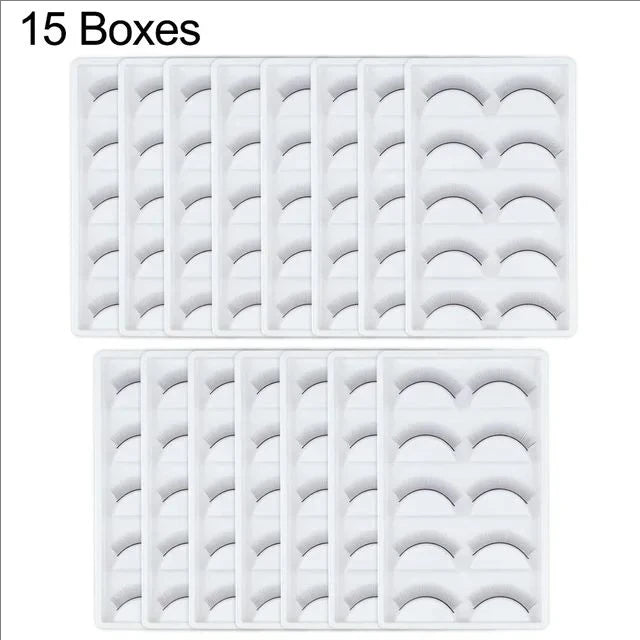 MJ 5/10/15/20Boxes Training Lashes Beginner False Eyelashes Practice Mink Lashes Strip Individual Lashes Eyelash Extension Tools