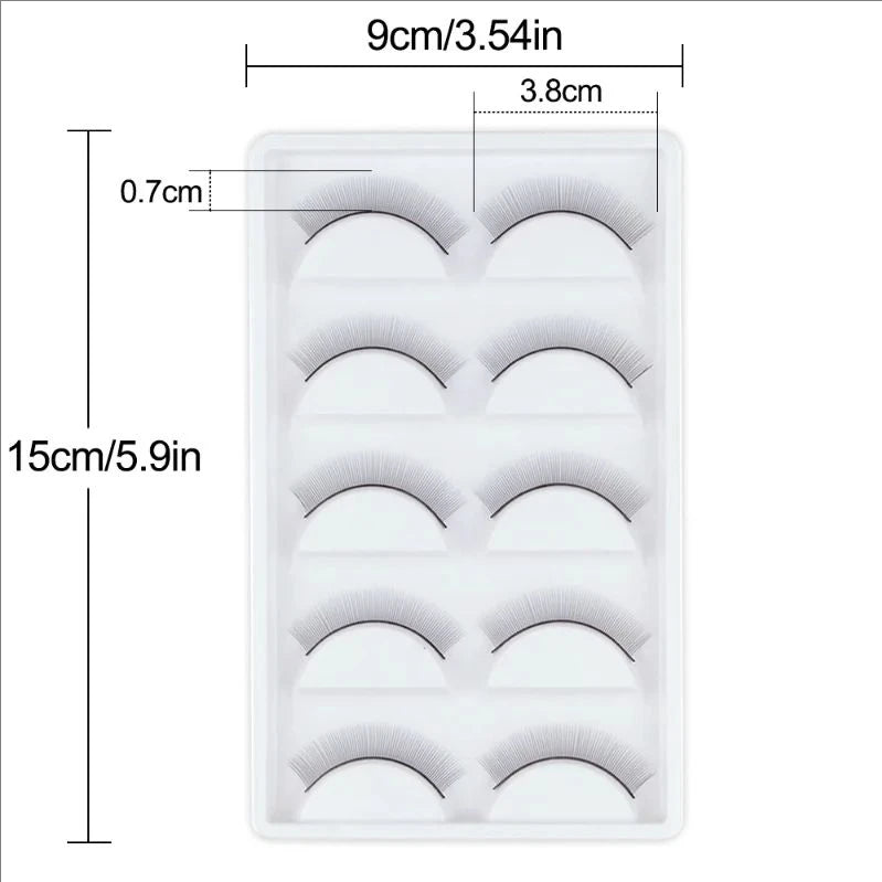 MJ 5/10/15/20Boxes Training Lashes Beginner False Eyelashes Practice Mink Lashes Strip Individual Lashes Eyelash Extension Tools