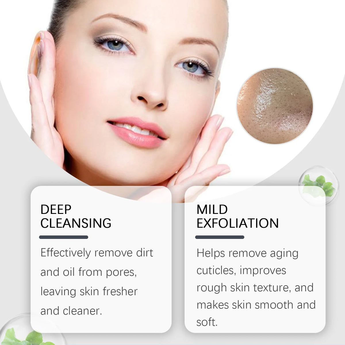 Pore Cleaning Clay Mask Mud Shrinking Pores Moisturizer Hydrating Exfoliating Oil Control Blackhead Pimple Acne Treatment Mask