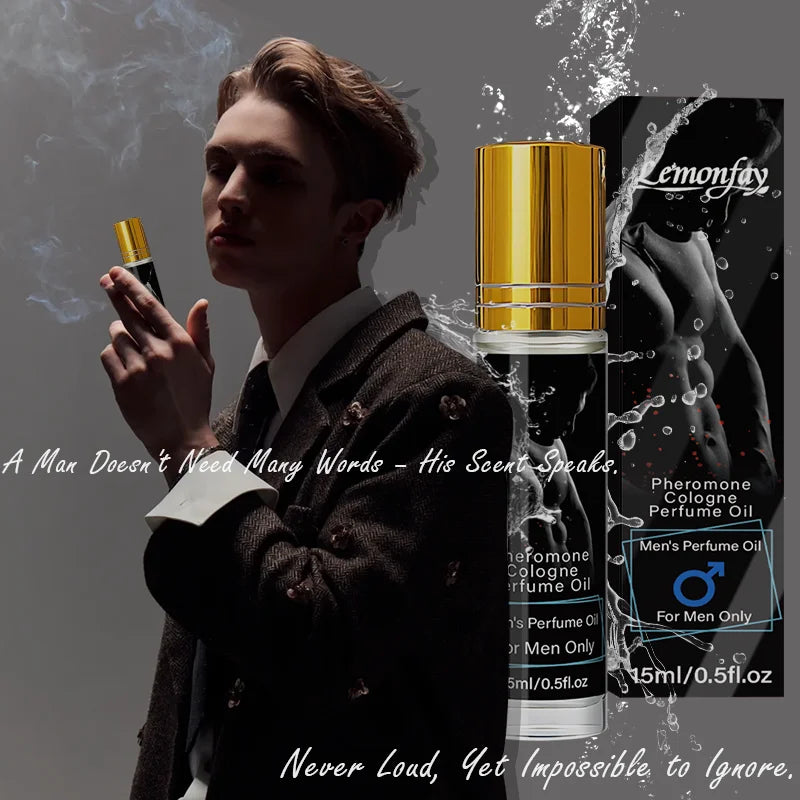 Lemonfay Pheromone Cologne Perfume Oil, Men's Roll-On Fragrance for Alluring Daily Wear