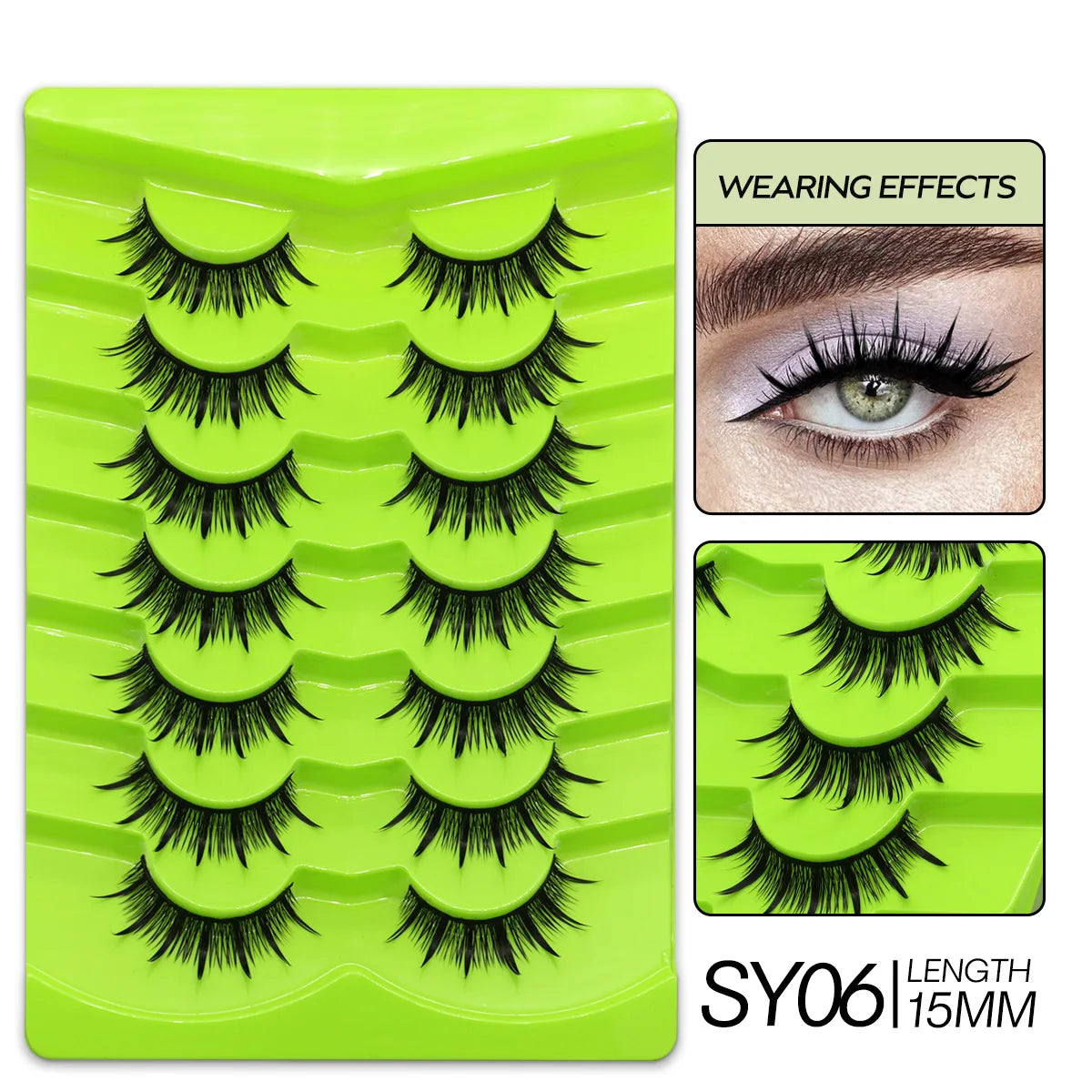 Veltrinay Manga Lashes Natural Look Anime False Eyelashes Individual Wispy Fake Lashes Korean Eyelashes Makeup