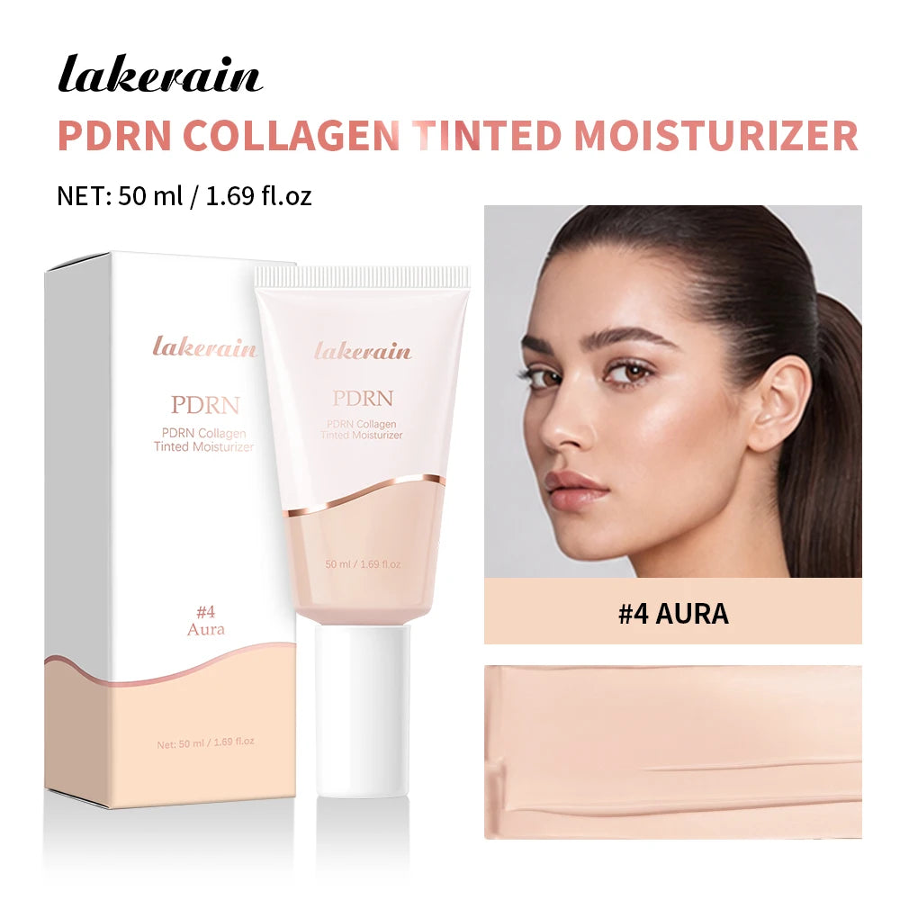 PDRN Collagen Tinted Moisturizer Long-lasting Blemish Coverage Deep Nourishes Even Complexion Silky Smooth Texture Moisturizer