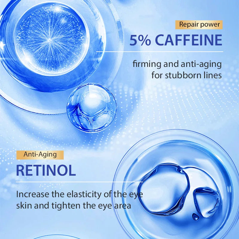 XUEYI 5% Caffeine Retinol Eye Serum Cross-Border In Stock Anti Dark Circles Fine Lines Puffiness Eye Care Serum
