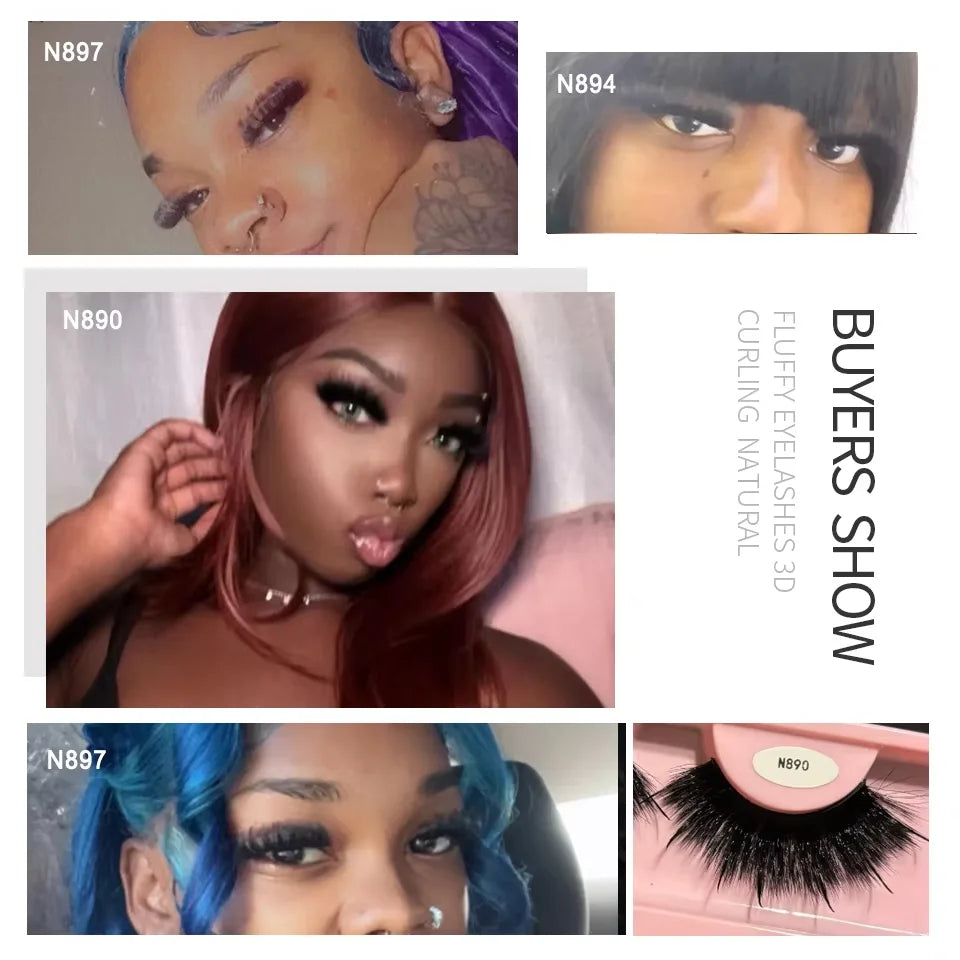 Wet Spike Lashes That Look Like Eyelash Extensions Dramatic Faux Mink Strip Lashes Makeup False Eyelashes Supplies