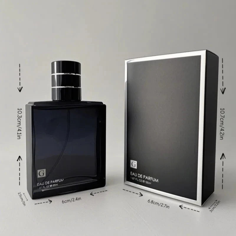 55ml Men's Eau De Parfum 2 Scents Set, Long Lasting Masculine Cologne, Fresh Citrus Woody & Spicy Sandalwood Fragrance, Fine Mist Spray Perfume for Daily Business Dating Party Gift for Him