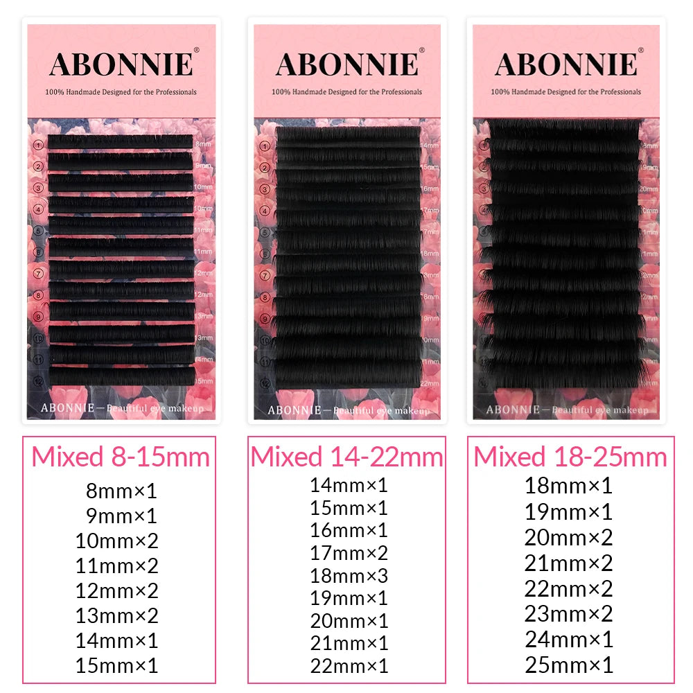 Abonnie Cashmere Easy Fan Matte Black Lashes Extensions C/CC/D/DD Volume Eyelashes Mega Cilios Fanning