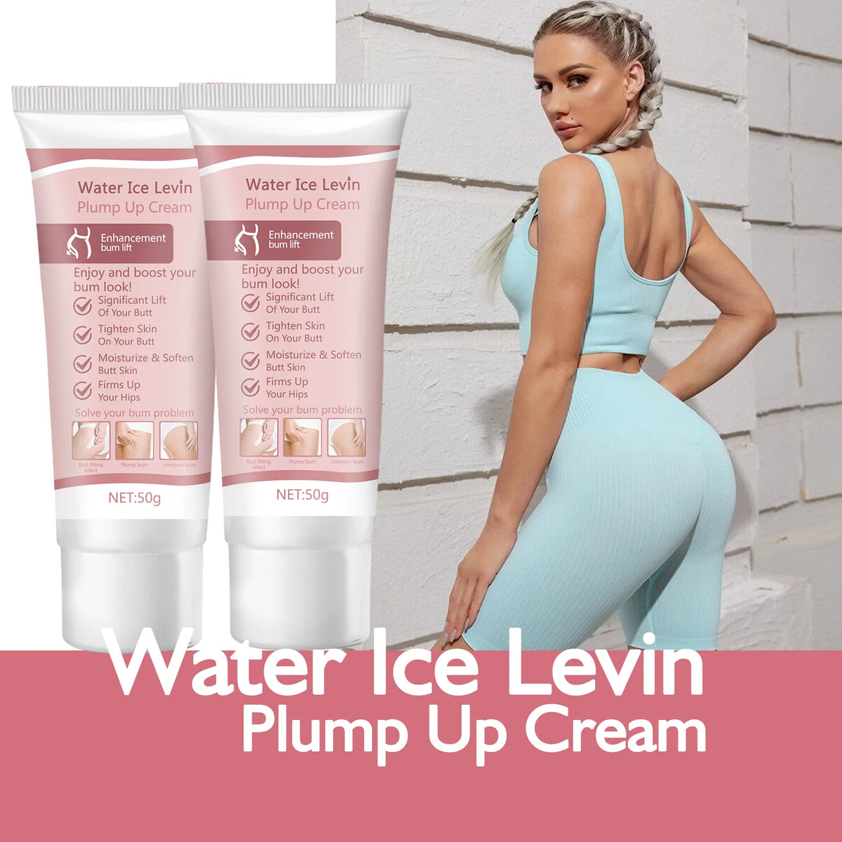 1pcs butt massage cream, containing hyaluronic acid, prevent sagging, shape hips, plump and sexy, and tighten the body