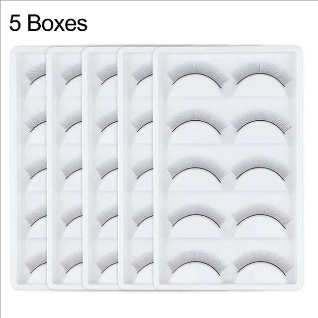 MJ 5/10/15/20Boxes Training Lashes Beginner False Eyelashes Practice Mink Lashes Strip Individual Lashes Eyelash Extension Tools