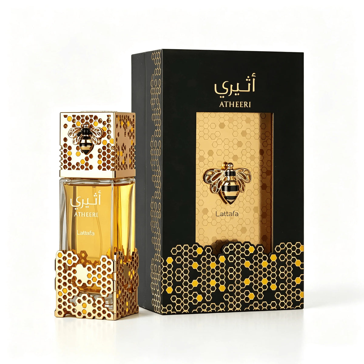 Lattafa Atheeri Eau De Parfum 100ml / 3.4oz - Honey Floral Gourmand Fragrance with Vanilla, Amber, Jasmine - Long Lasting Arabian Perfume for Women & Men