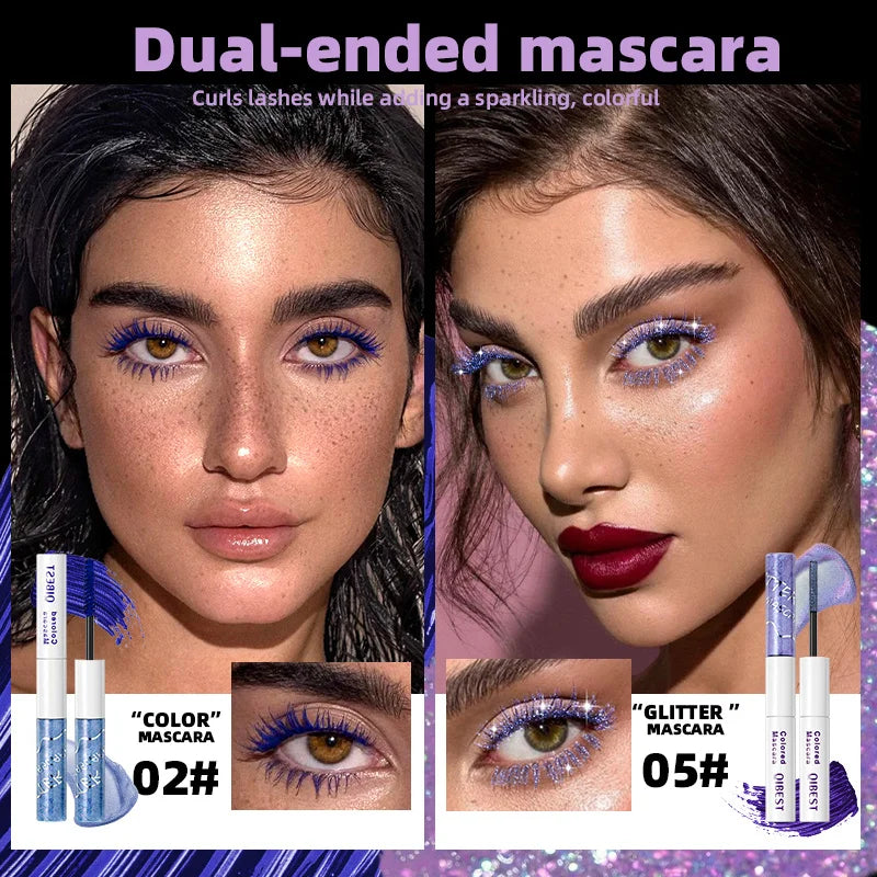 Sparkling Shattered Diamonds Color Pearlescent Matte Waterproof Dense Curled Mascara
