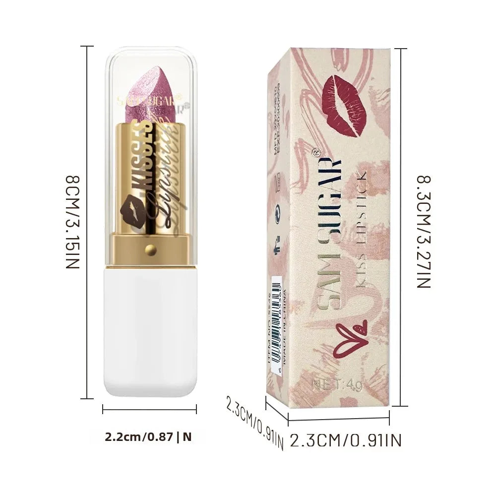 Pearlescent Metallic Lipstick Waterproof Long Lasting Moisturizing Matte Velvet Diamond Lip Gloss