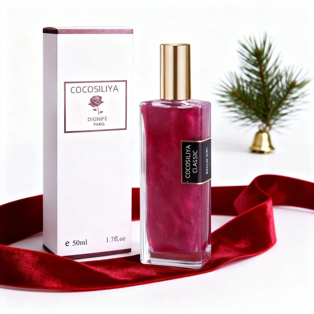 50ml Berlin Girl Women Shimmer Quicksand Eau de Parfum, Long Lasting Rose Floral Perfume, Geranium Rose Patchouli Honey Scent, Elegant Red Glitter Bottle, Daily Dating Wedding Gift for Her