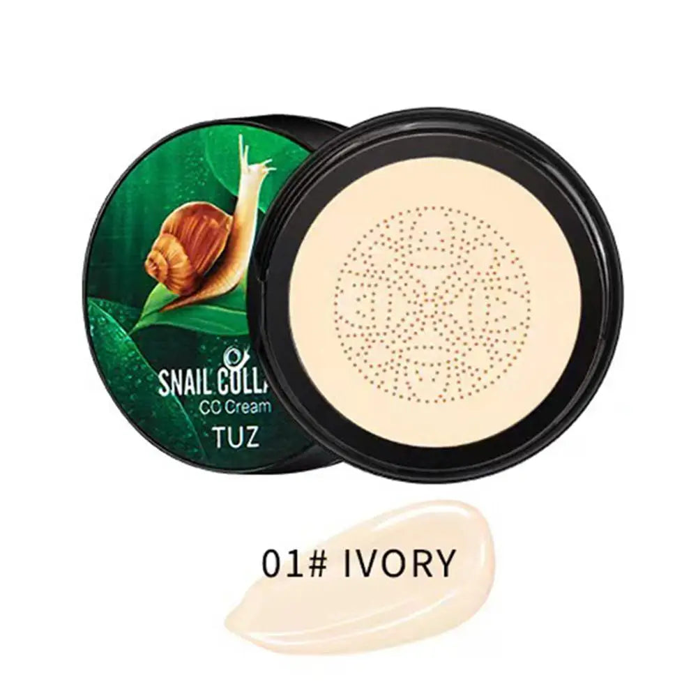 Mushroom Head CC Cream Snail Collagen Air Cushion Face Concealer Moisturizing And Nourishing Base Beauty Makeup Cosmetic