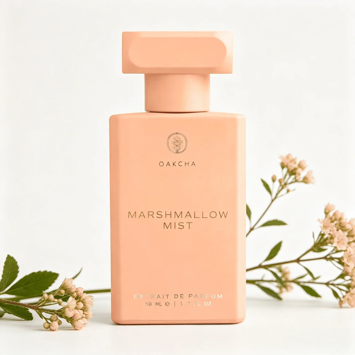 Oakcha Marshmallow Mist 50ml Matte Peach Square Bottle Sweet Gourmand Scent Long Lasting Extraits De Parfum For Women Luxury Fragrance Spray Birthday Holiday Gift