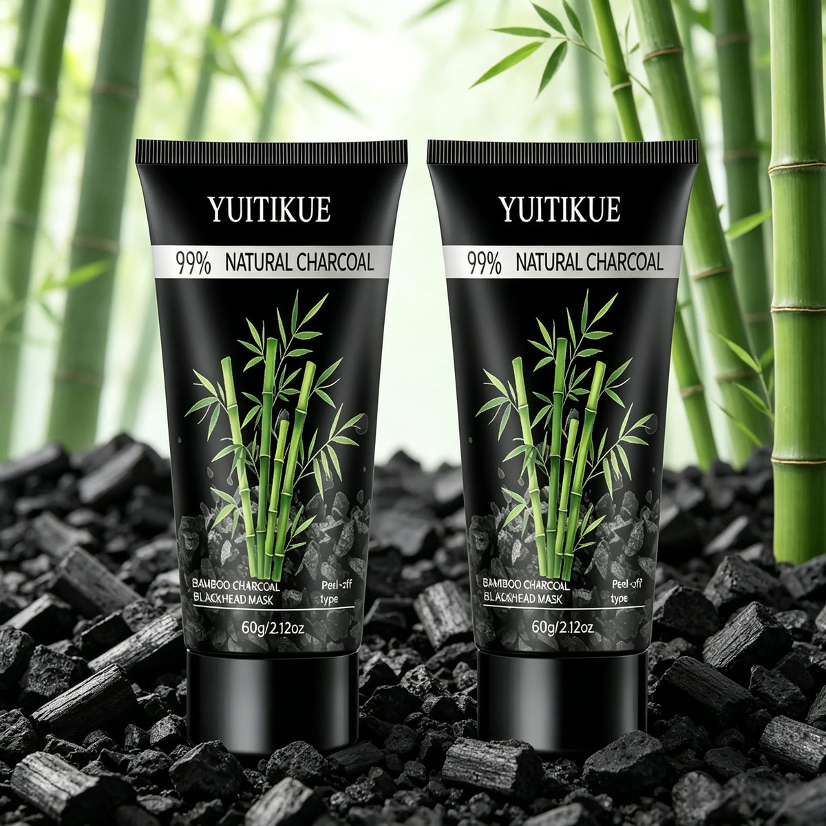 Bamboo Charcoal Blackhead Peel-Off Mask for Deep Cleansing Pore Refining Oil Control Facial Treatment