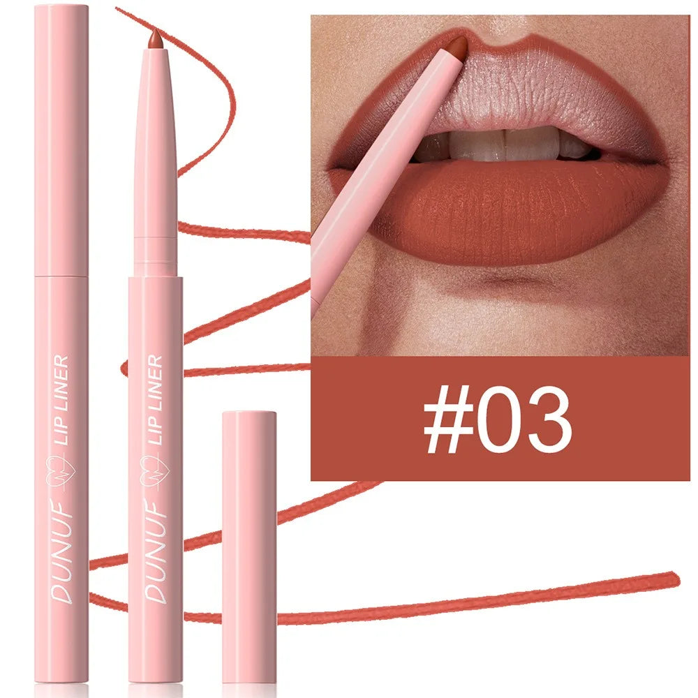Multi Color Matte Lip Liner Crayon, Velvet Waterproof Lip Pencil for Outline & Fill Lips, Long Lasting Non Stick Lip Makeup