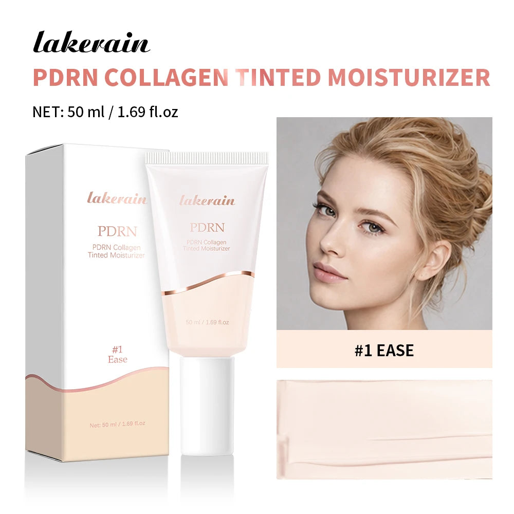 PDRN Collagen Tinted Moisturizer Long-lasting Blemish Coverage Deep Nourishes Even Complexion Silky Smooth Texture Moisturizer