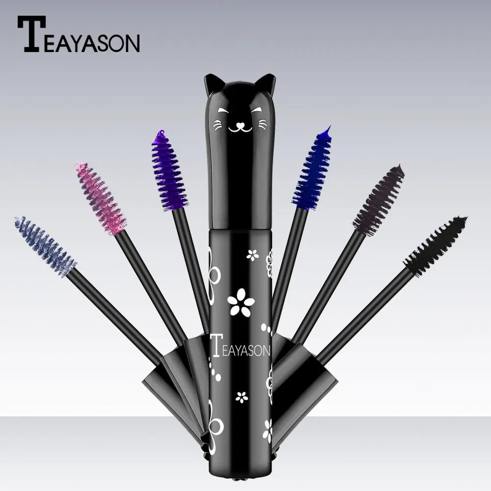 Colorful 4D Volume Mascara Lasting Styling Waterproof Quick Dry Blue Purple Curling Lengthen Long Eyelash Silk Extension Cream