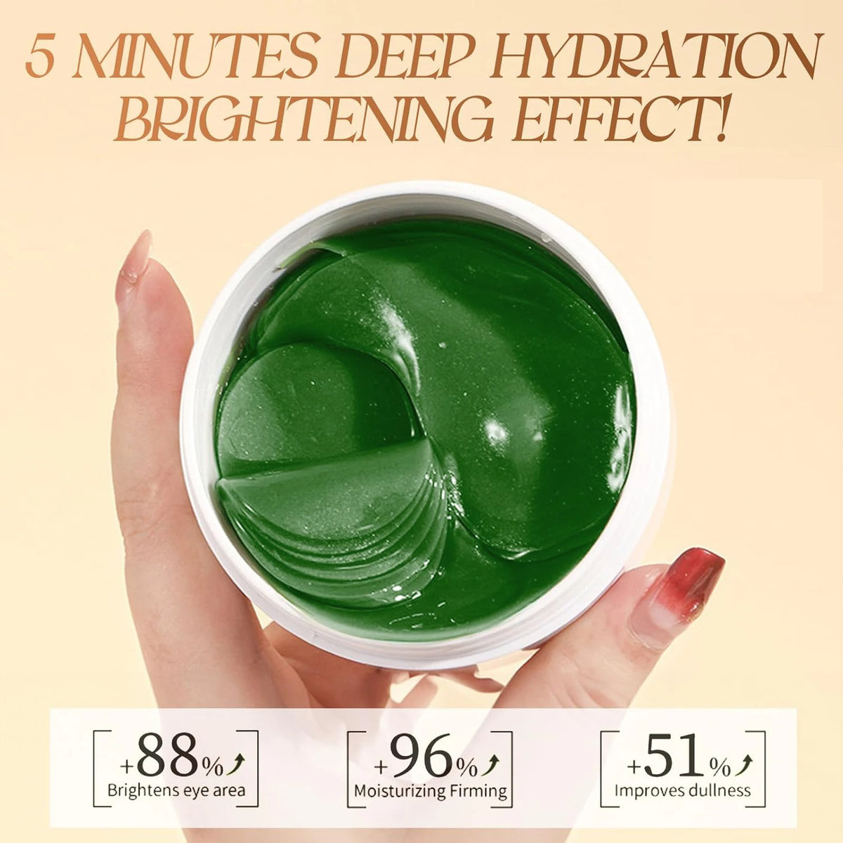 Seaweed Eye Mask; Rich in Seaweed, Collagen, and Hyaluronic Acid, It Can Smooth Fine Lines, Reduce Dark Circles, Tighten and Nourish the Skin, Making the Skin Around the Eyes Smooth and Soft