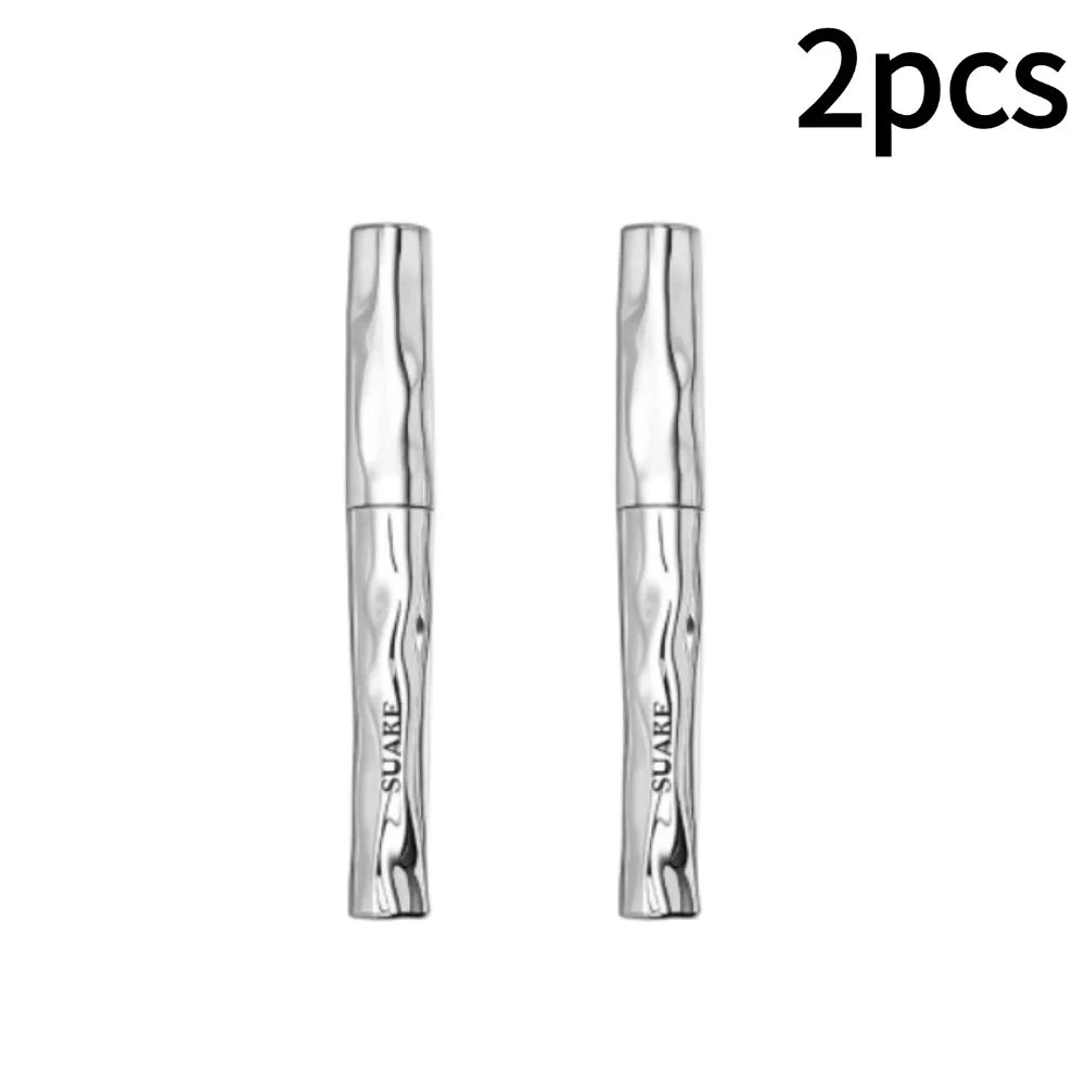 Waterproof Metallic Tube Mascara Black Silk Fiber Long Curling Non-Clumping Eyelash 3D Lengthening Mascara 1/2pcs