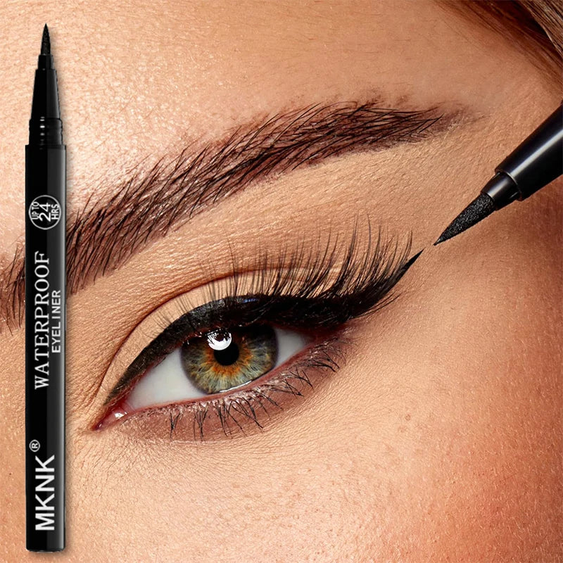 1/2/3/5/10/20/50pcs Waterproof Eyeliner Pen, Quick Dry Smudge-Proof Long Lasting Liquid Eye Liner, Fine Tip Black Eye Makeup