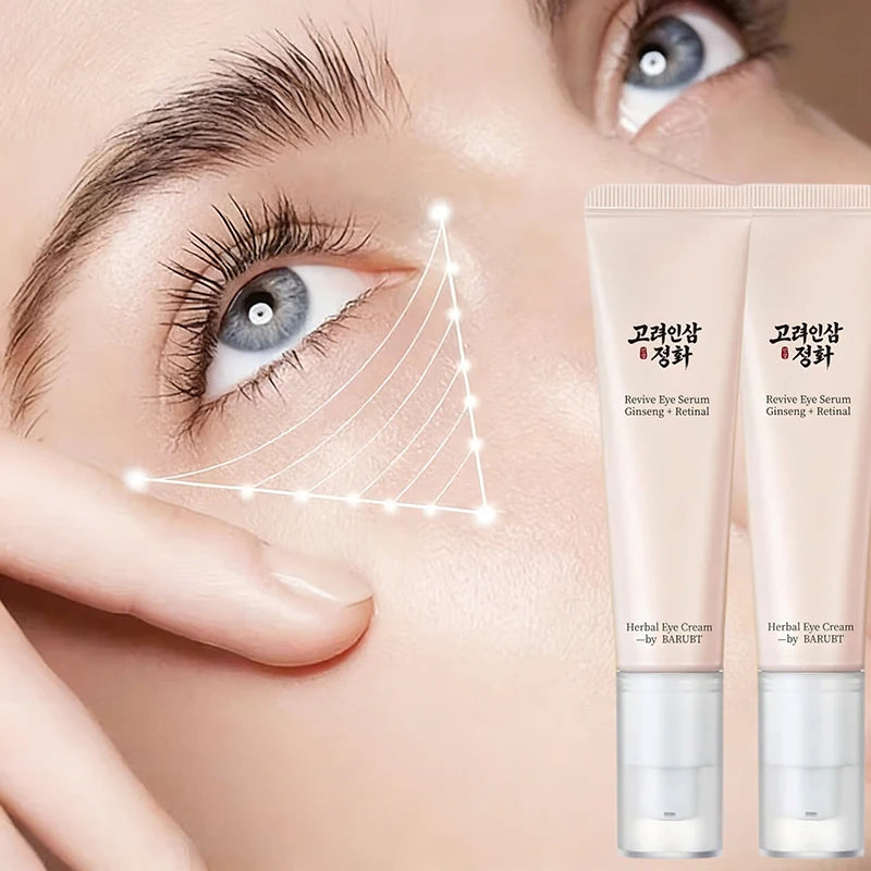 Korean Beauty Revitalizing Eye Serum, Retinol Niacinamide Eye Serum Tightening Moisturizing Reduce Fine Lines Herbal Eye Cream