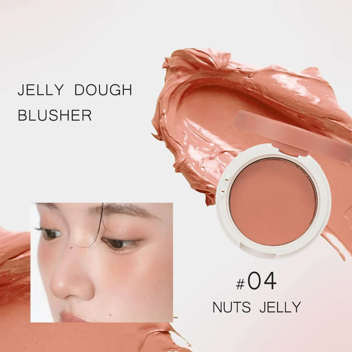 HOLIKA Jelly Dough Blusher,Gel Texture,Hydrating&Non-Sticky,Luxury Makeup,Smooth & Blendable,Korean Cosmetic Makeup,Makeup