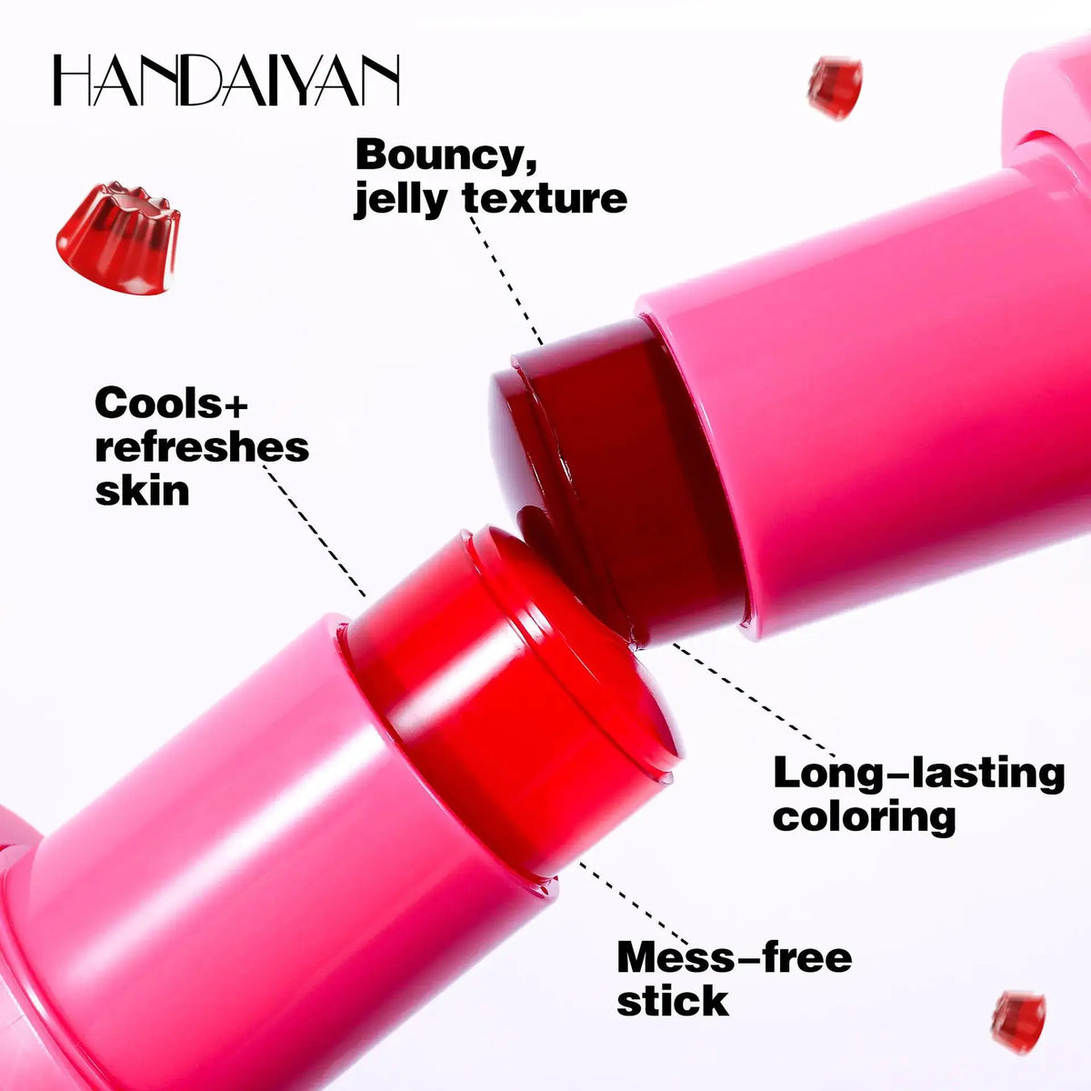 Lip Cheek Jelly Blush Stick Water Tint Lightweight Long Lasting Makeup Blusher Cosmetics Natural Flush Beauty