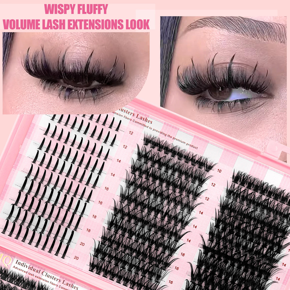 Wispy Clusters Manga DIY Lashes Book Fluffy Clusters Volume Eyelash Extensions Individual Eyelashes Wholesale