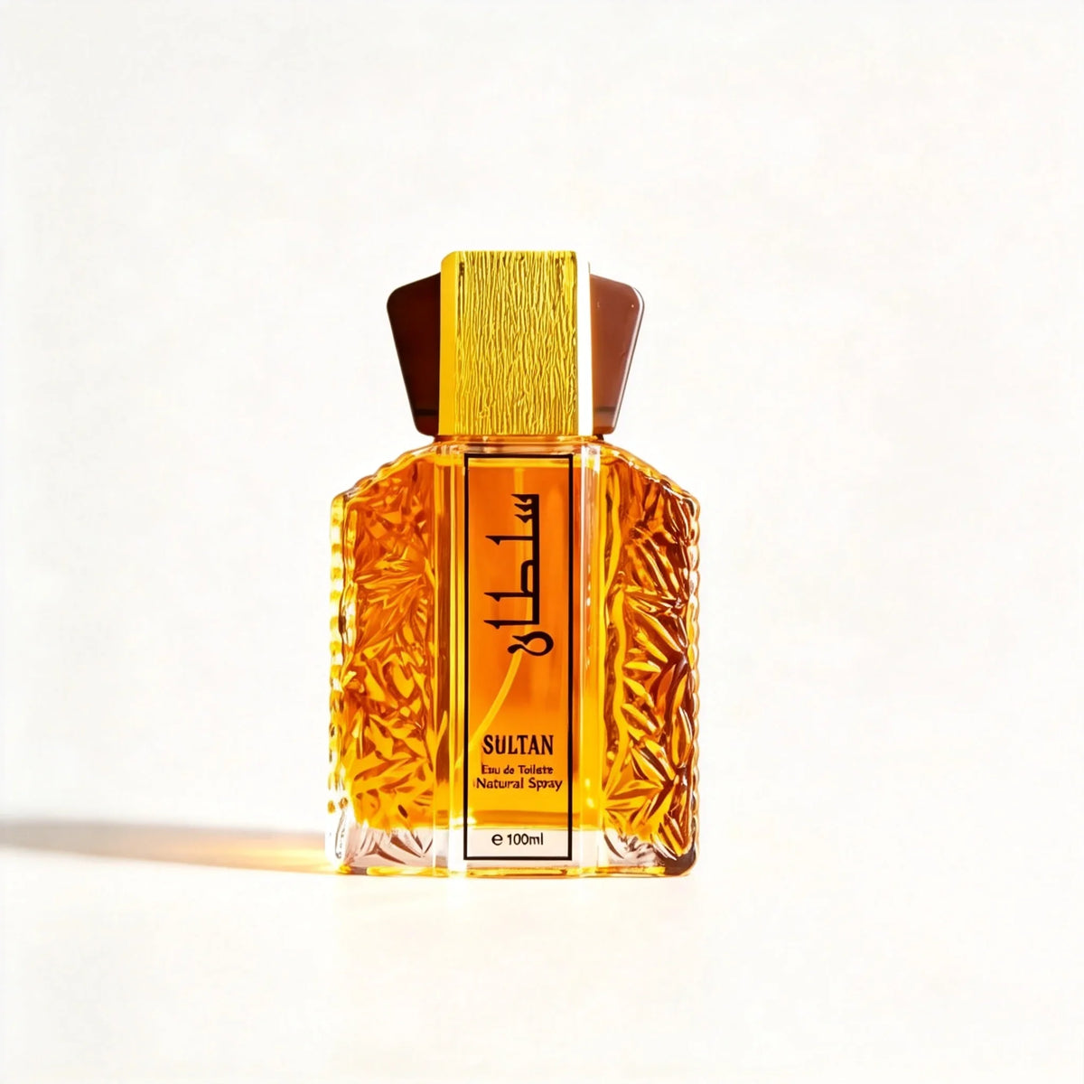 100ml Sultan Arabian Oriental Men Eau De Toilette, Long Lasting Floral Woody Cologne, Ylang Neroli Bergamot, Iris Rose Sandalwood Vanilla Scent, Luxury Middle Eastern Fragrance for Daily Dating Party Gift
