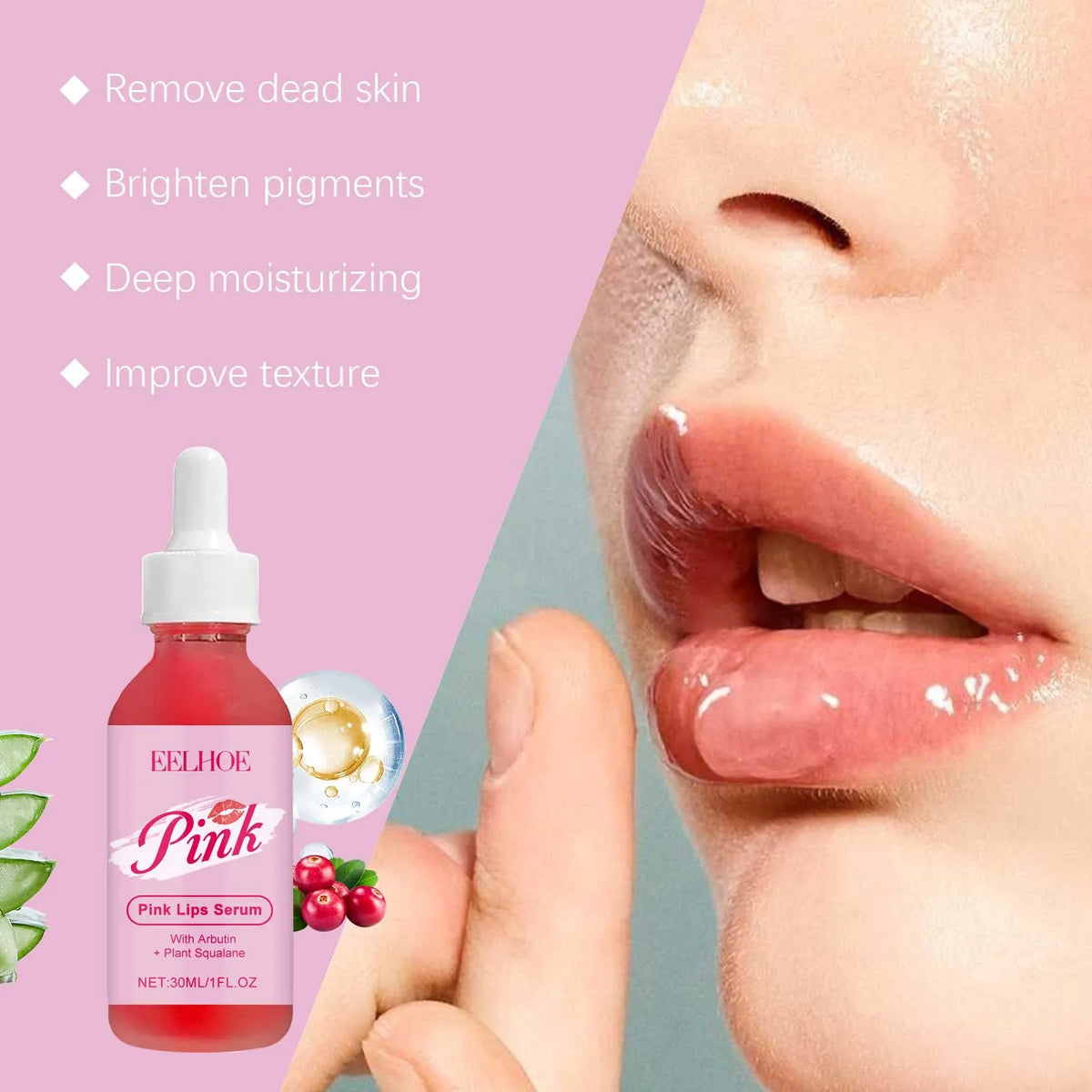 Eelhoe Vitamin Lip Moisturizing Serum Nourish Shine Lasting Nutrient Deep Hydrate Repair Damaged Care for Dark Lips Plumping Oil