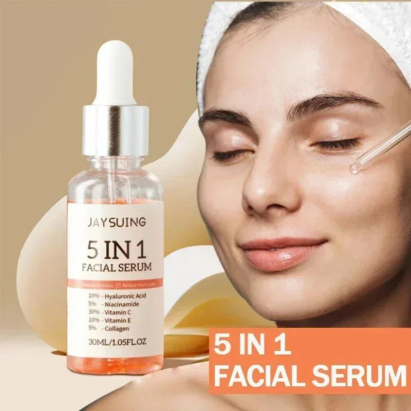 1/2/3/5 Box 5 In 1 Facial Serum Hyaluronic Acid Essence Moisturizing Rejuvenation Vitamin C Niacinamide Brightening Skin Care