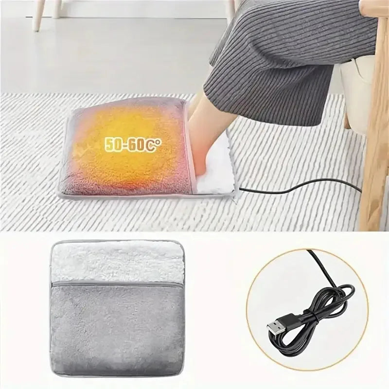 1Comfortable USB Foot Warmer，Portable Electric Heating Pad，Foot Heating Point，For Home Relaxation and Comfort，Operating Voltage≤
