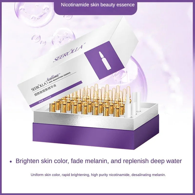 Hyaluronic Acid Peptide Whitening Serum Remove Dark Spots Melanin Brighten Shrink Pores  Moisturizing Fade Fine Lines