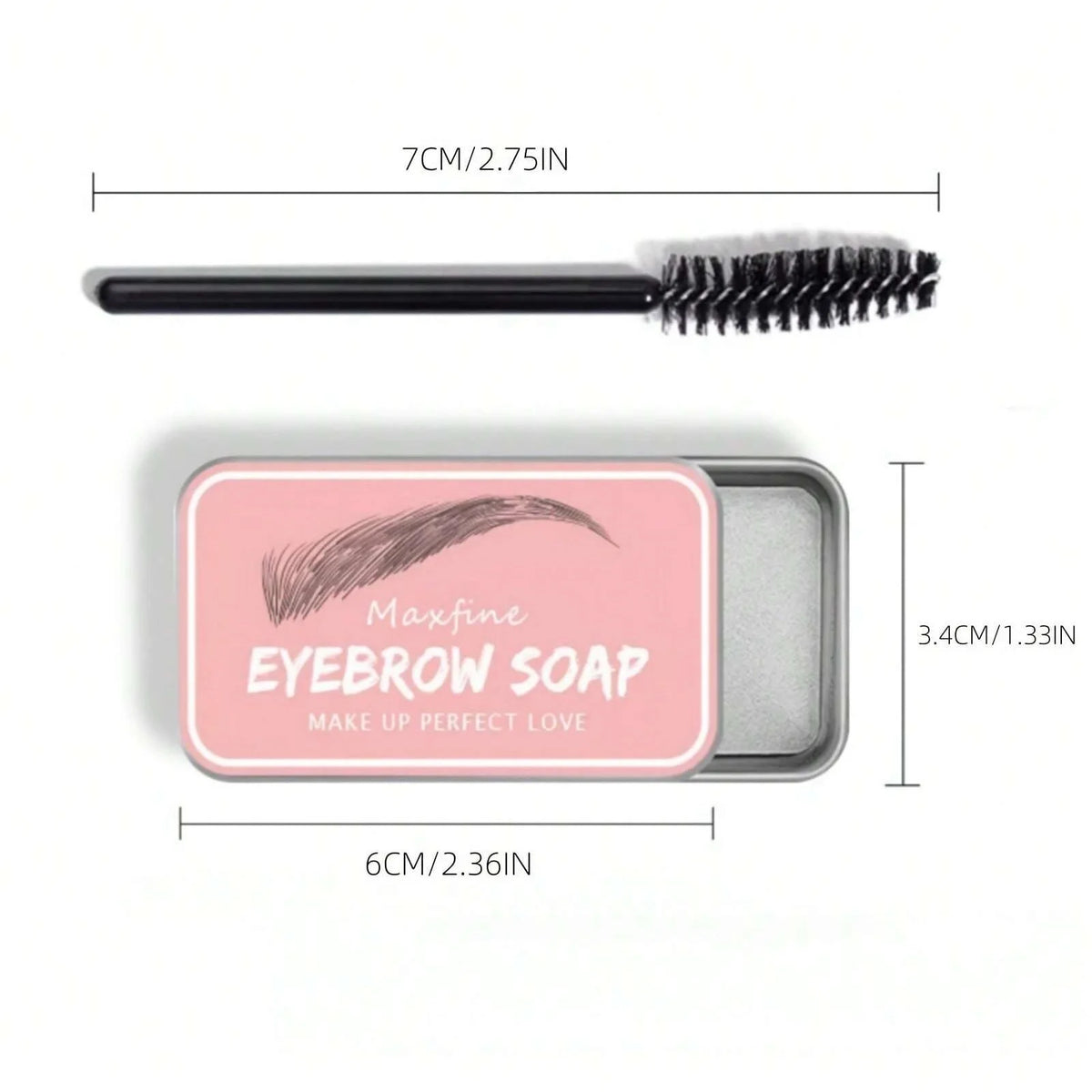 1PC Transparent Eyebrow Styling Wax Soap Set, Long-lasting Natural Hold, Portable Brow Gel for Shaping & Setting