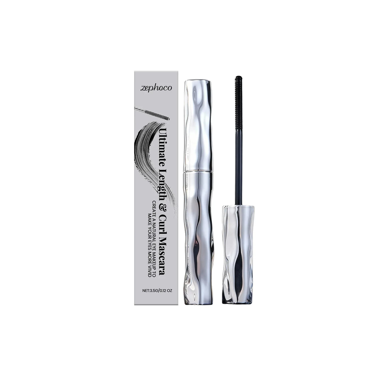 Steel Tube Mascara-Special Spiral Brush,Waterproof LongLasting Silk Fiber Mascara,Keep Each Eyelash Curled For ALong Time Makeup