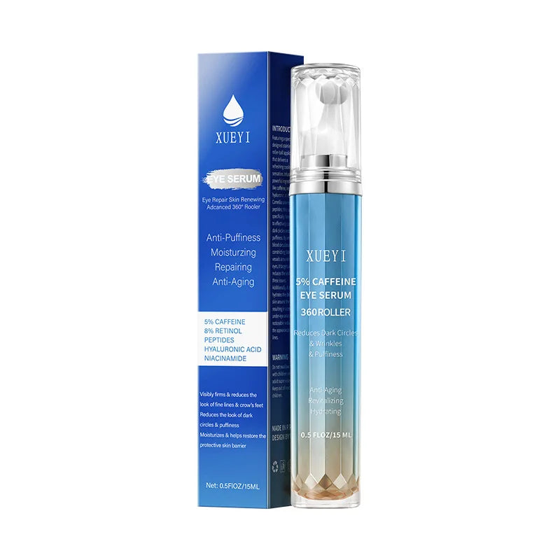 XUEYI 5% Caffeine Retinol Eye Serum Cross-Border In Stock Anti Dark Circles Fine Lines Puffiness Eye Care Serum
