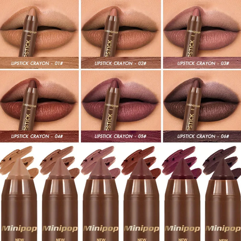 1Pc Smooth Lip Liner Pencil Waterproof Lip Contour Long-Lasting Definer For Daily Use Brown And Red Cosmetic Lip Makeup Tool