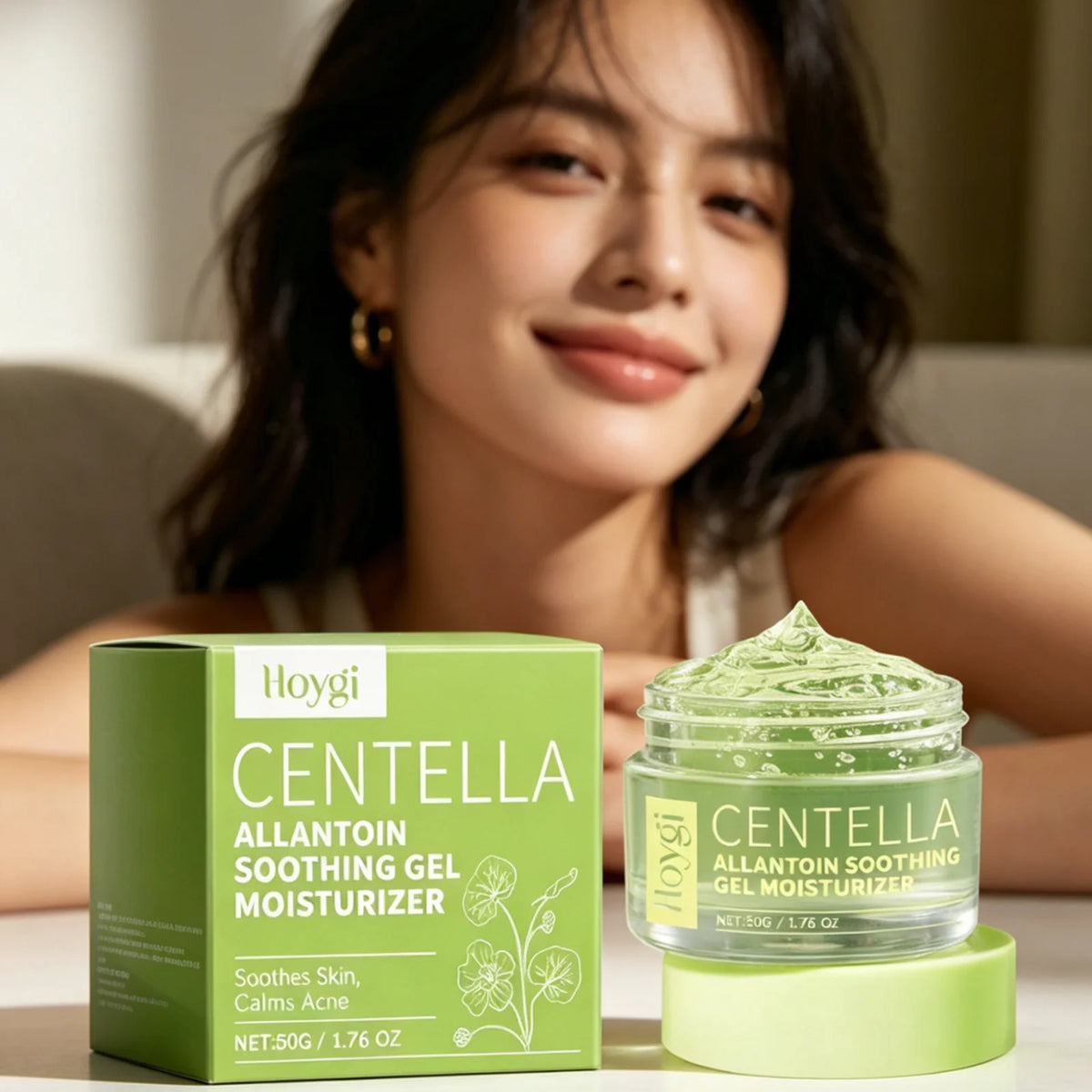 Hoygi Centella Soothing Gel Long Lasting Moisturizing Deep Nourishing Skin Calming Repair Damaged Skin Soothing Gel Moisturizer